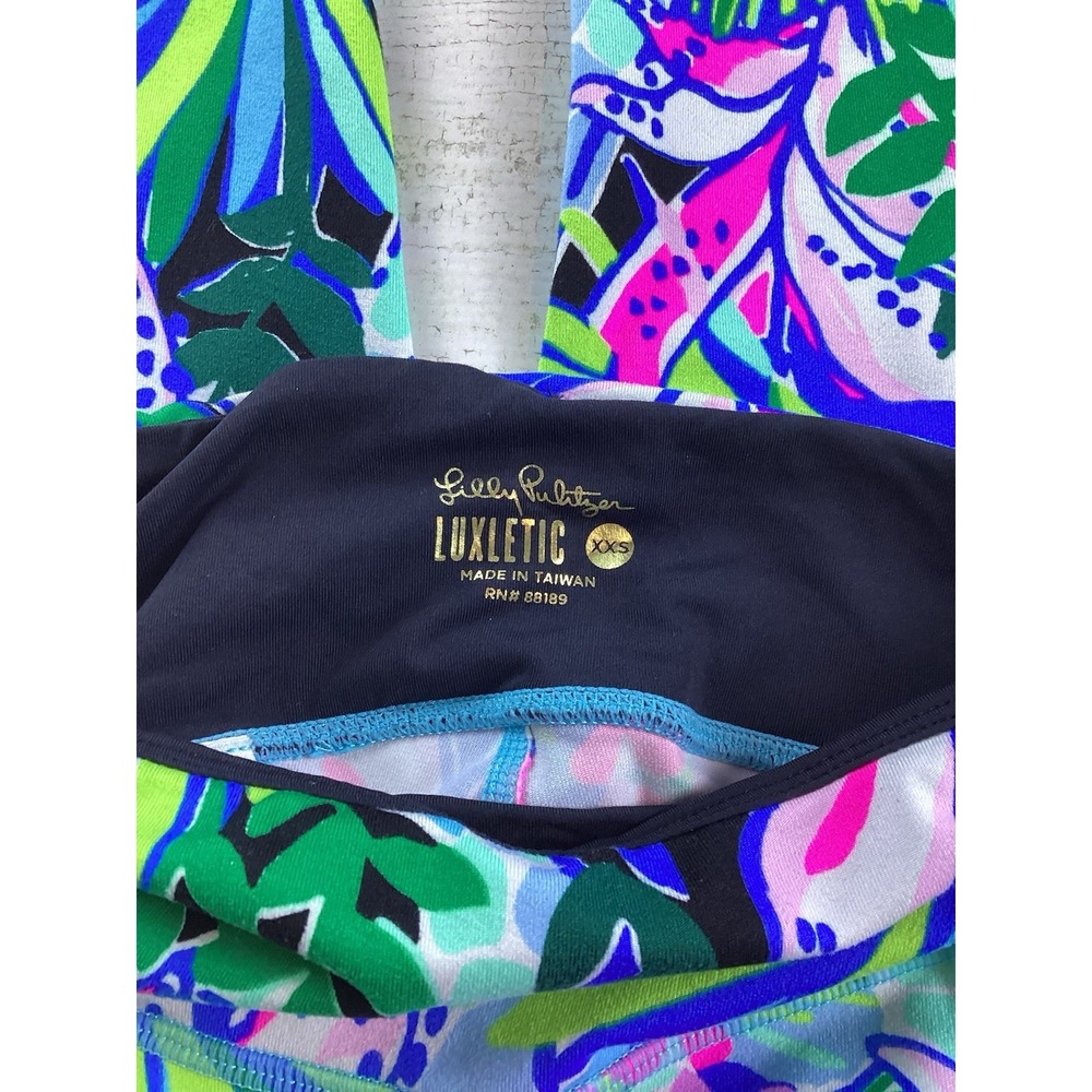 Lilly Pulitzer XXS Weekender Crop Legging You Me and Giraffee Onyx Luxletic - Picture 4 of 7